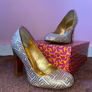 Tory Burch Gold Heels